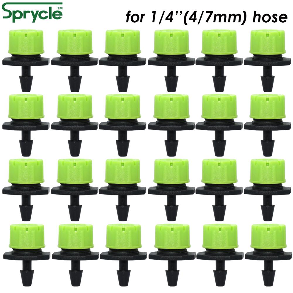 Urban Farming System - SPRYCLE 50-800PCS Green 1/4'' Adjustable Dripper