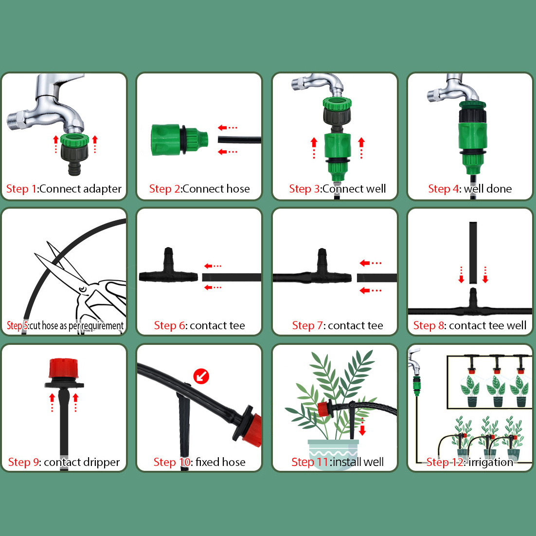 Greenhouse 15M-30M DIY Drip Ir - Urban Farming System 评论和价格